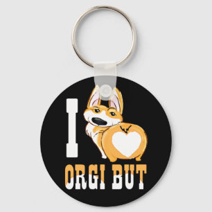 I Love Corgi Butt For Dog Lovers Key Ring