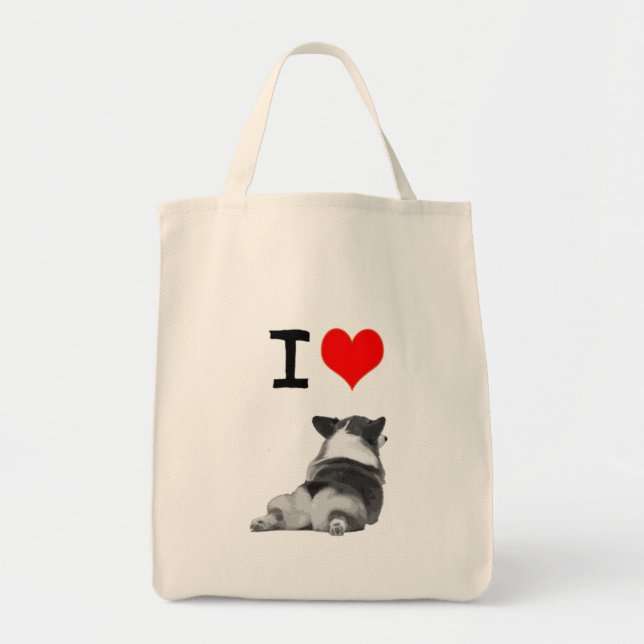 I love Corgi Butts Tote Bag (Front)