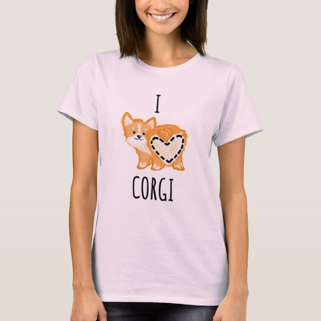 I Love Corgi - Pet Lover Gift Tee (Front)