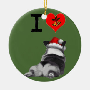 I Love Corgis Ceramic Tree Decoration
