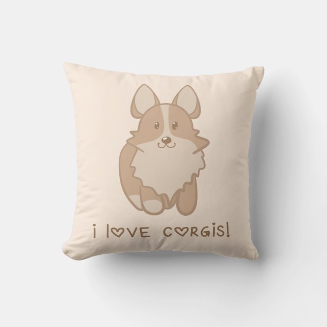 I Love Corgis Cushion (Front)