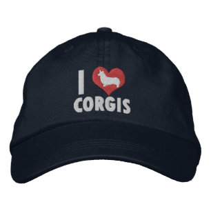 I Love Corgis Embroidered Hat