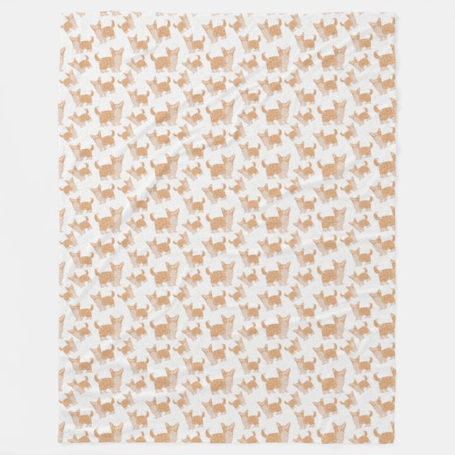 I LOVE CORGIS Fleece Blanket (Front)