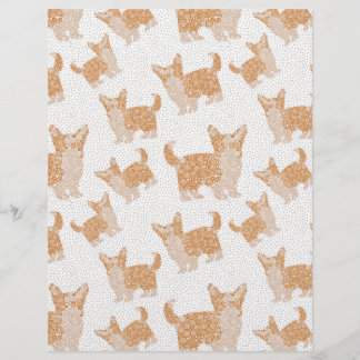 I LOVE CORGIS Scrapbook Paper