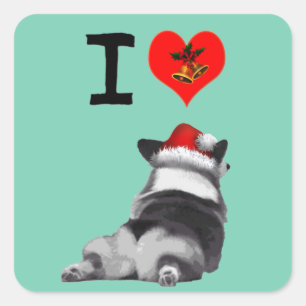 I Love Corgis Square Sticker