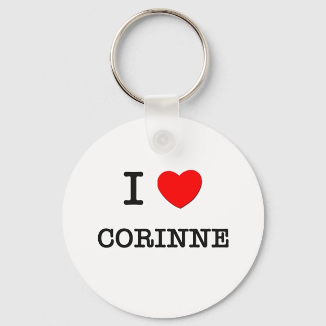 I Love Corinne Key Ring (Front)