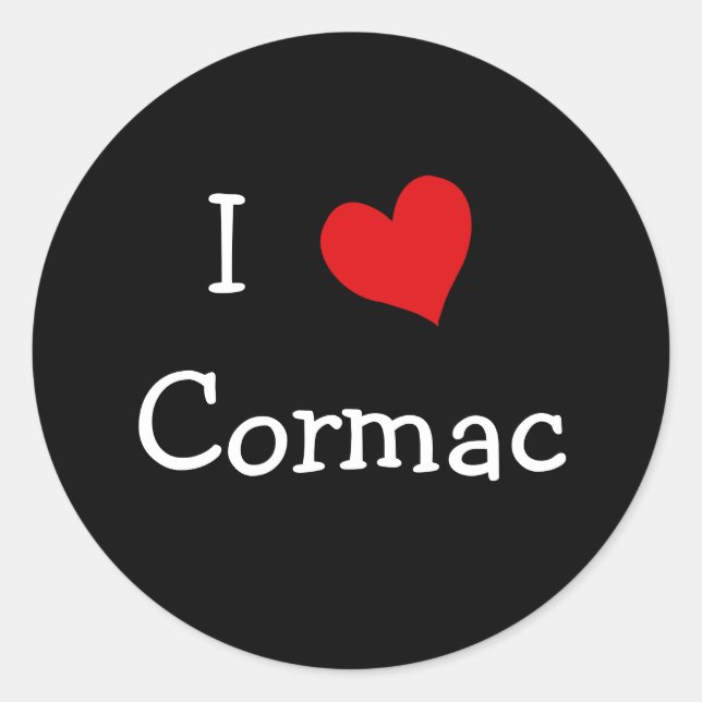I Love Cormac Classic Round Sticker (Front)