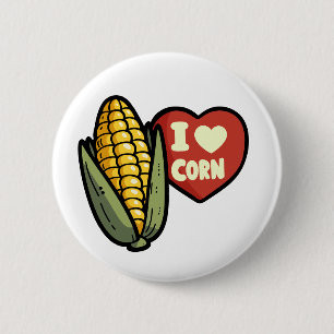 I Love Corn 6 Cm Round Badge