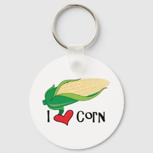 I Love Corn Key Ring