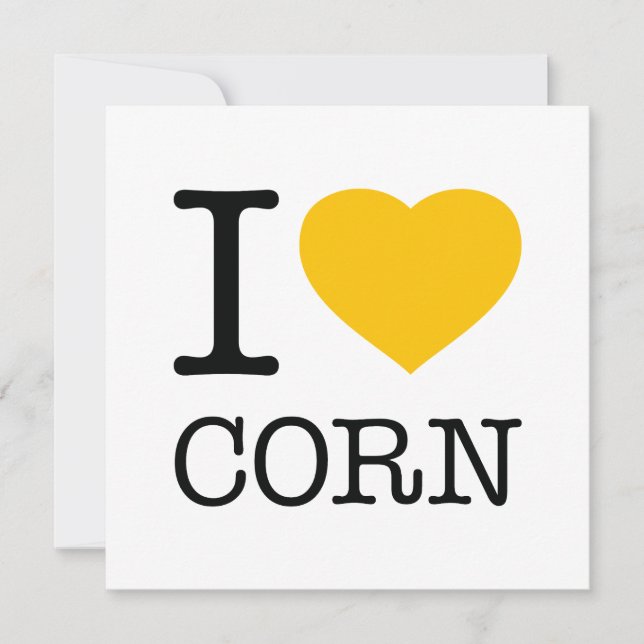 I LOVE CORN THANK YOU CARD (Front)