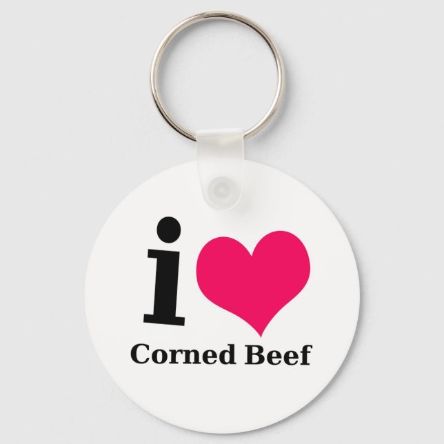 I love Corned Beef Key Ring (Front)