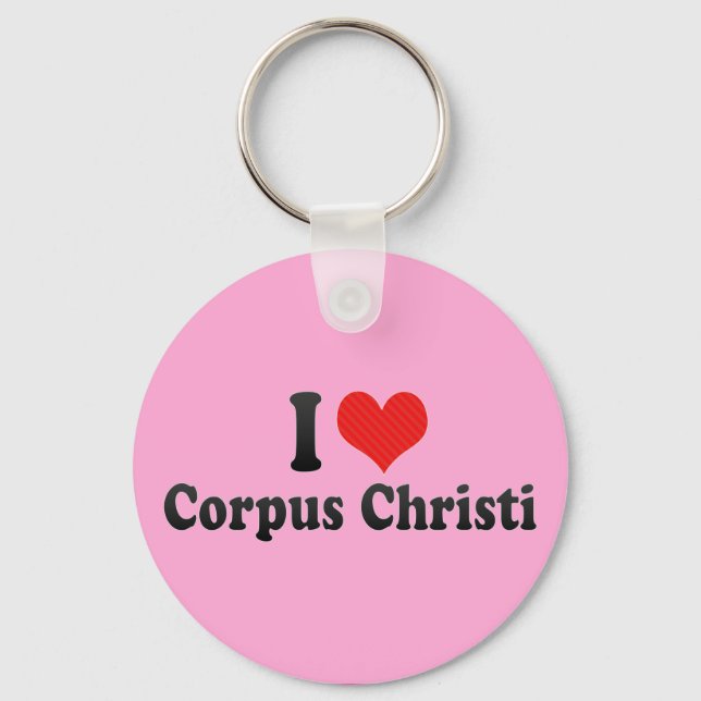 I Love Corpus Christi Key Ring (Front)