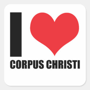 I love Corpus Christi Square Sticker