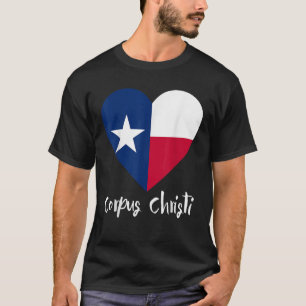 I Love Corpus Christi Texas TX Flag Lonestar Heart T-Shirt