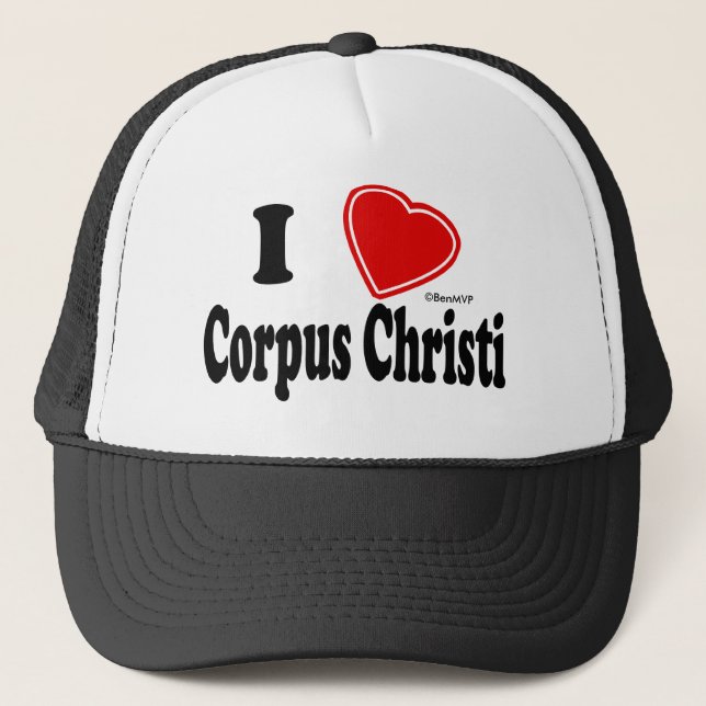 I Love Corpus Christi Trucker Hat (Front)