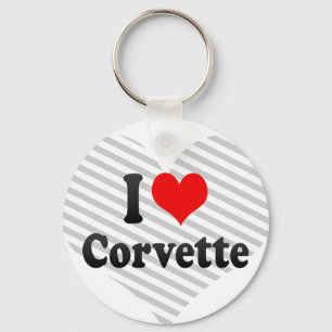 I love Corvette Key Ring
