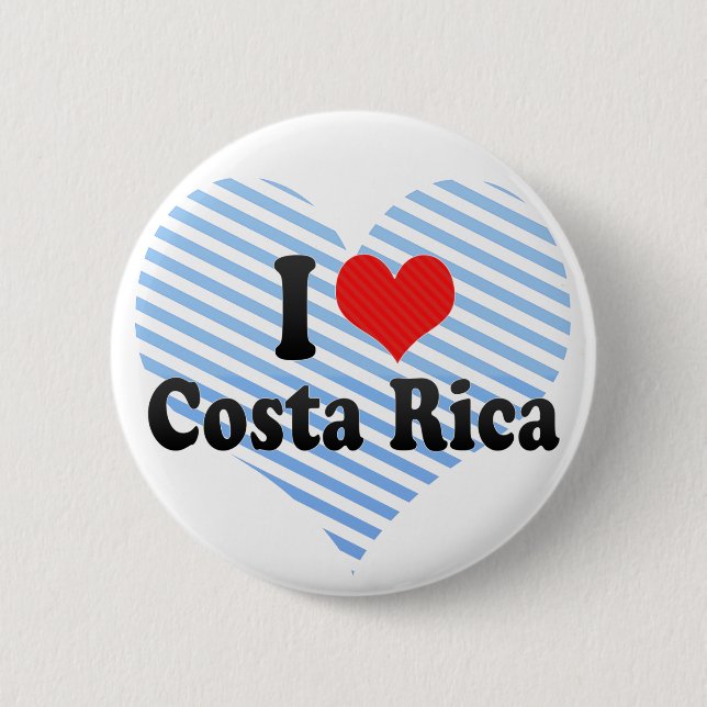 I Love Costa Rica 6 Cm Round Badge (Front)