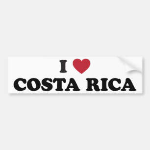 I Love Costa Rica Bumper Sticker