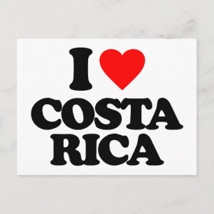I LOVE COSTA RICA POSTCARD