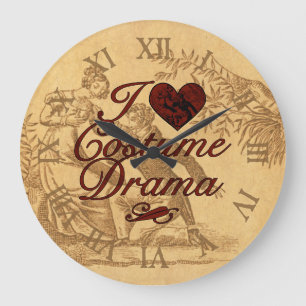 I Love Costume Drama Large Clock