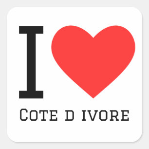 I love cote d ivore square sticker
