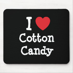 I love Cotton Candy heart T-Shirt Mouse Mat