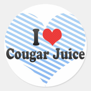 I Love Cougar Juice Classic Round Sticker