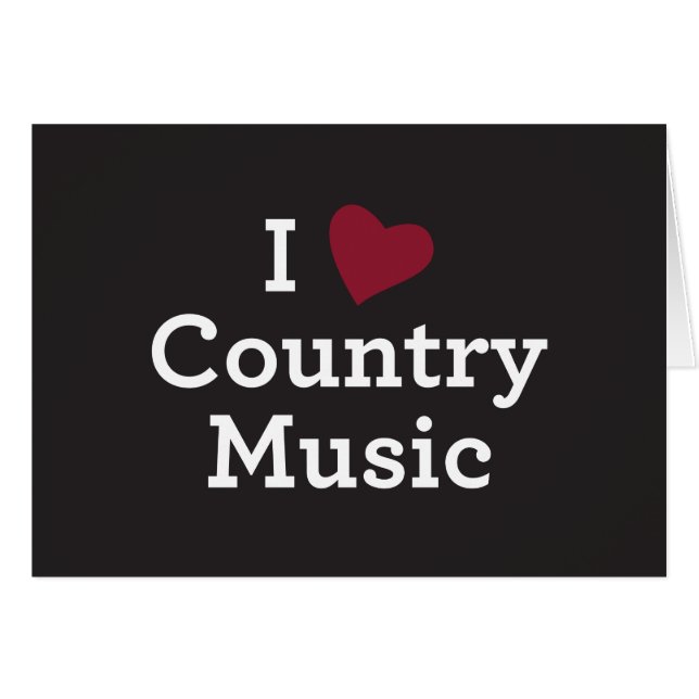 I Love Country Music (Front Horizontal)