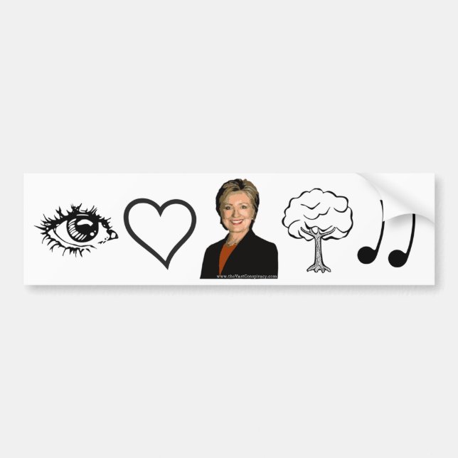 I Love Country Music Bumper Sticker (Front)