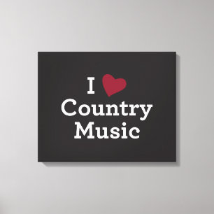 I Love Country Music Canvas Print