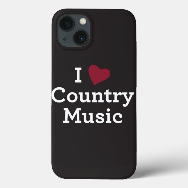 I Love Country Music Case-Mate iPhone Case (Back)