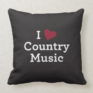 I Love Country Music Cushion