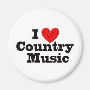 I Love Country Music Magnet