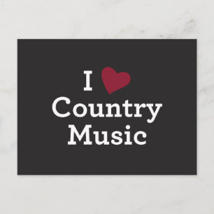 I Love Country Music Postcard