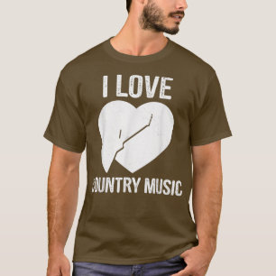 I Love Country Music Retro Vintage Guitar1244 T-Shirt