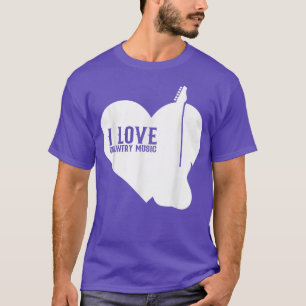 I Love Country Music Retro Vintage Guitar1252 T-Shirt