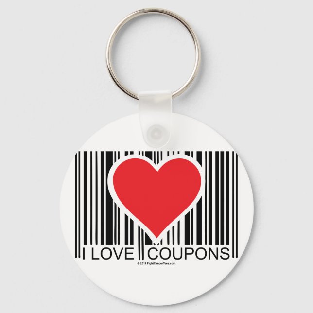 I Love Coupons Key Ring (Front)