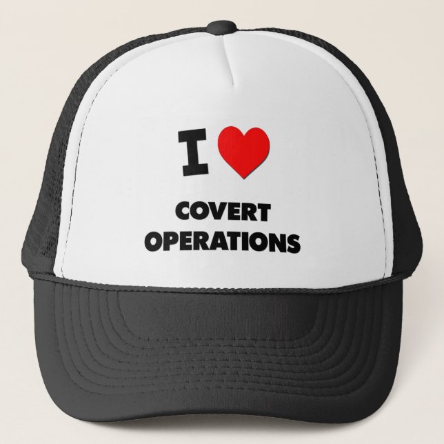 I love Covert Operations Trucker Hat (Front)