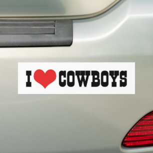 I Love Cowboys Bumper Sticker