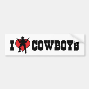I Love Cowboys Bumper Sticker