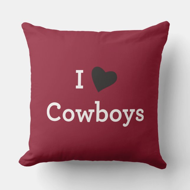 I Love Cowboys Cushion (Front)