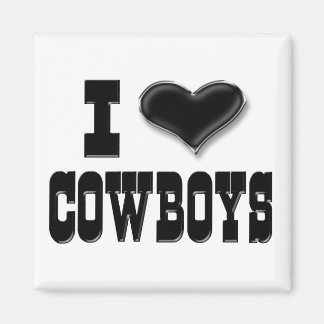 I Love Cowboys Magnet