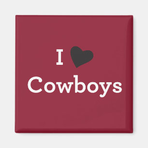 I Love Cowboys Magnet