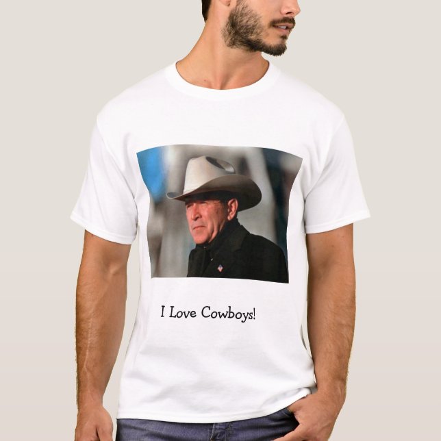 I Love Cowboys T-Shirt (Front)