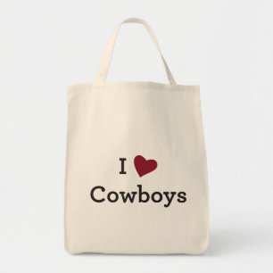 I Love Cowboys Tote Bag