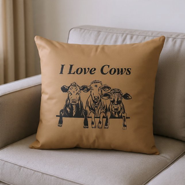 I Love Cows Cushion (Creator Uploaded)