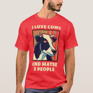 I Love Cows Design for Men Women Farmer Farm T-Shirt
