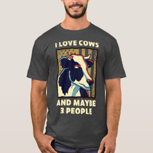 I Love Cows Design for Men Women Farmer Farm T-Shirt