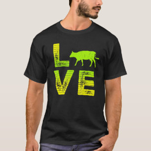 I Love Cows Farm Cow Loving Boys Girls T-Shirt