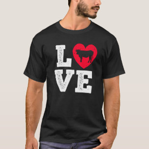 I Love Cows Farm Farmer Retro & T-Shirt